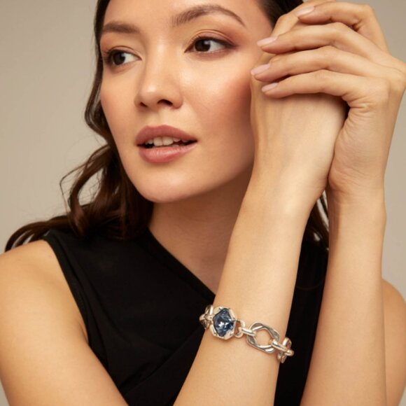 UNO de 50 Bracelet - MARVELOUS - Silver plated with Swarovski blue crystal - Picture 5 of 5